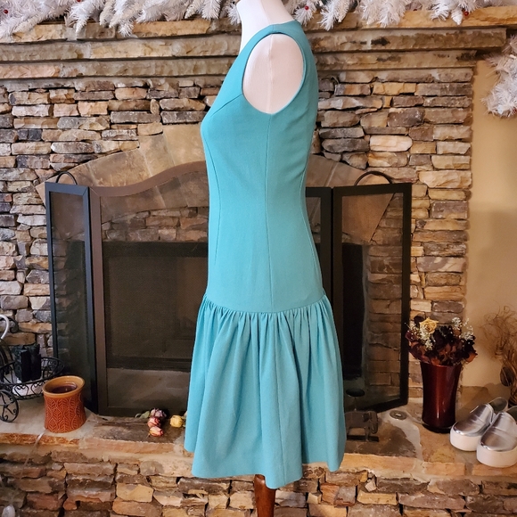 🆕🎁Custom made "ruffles V-neck teal dress &Jacket SET - Picture 3 of 7